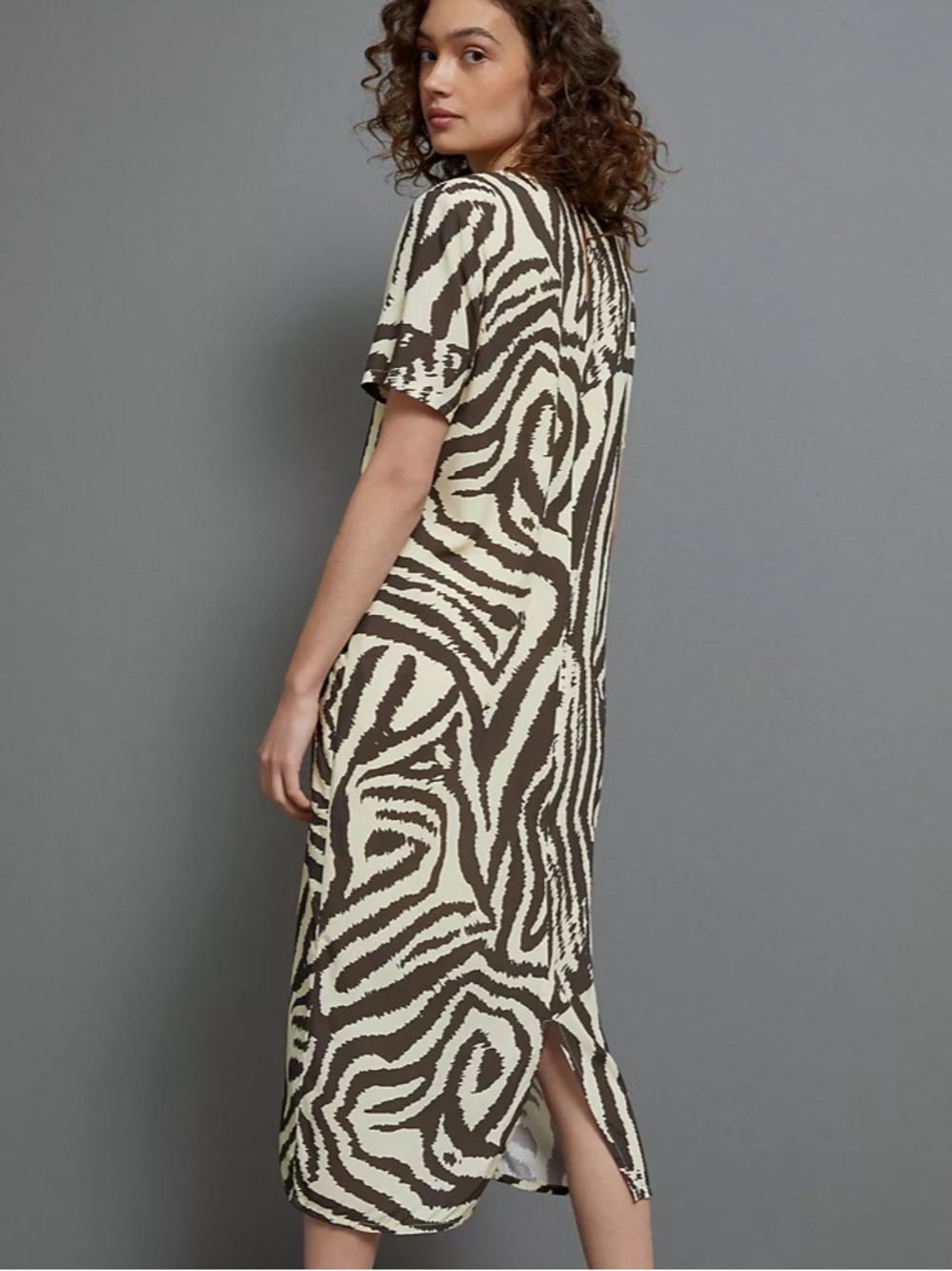 Anthropologie Corey Lynn Calter Zebra Maxi Tee Dress Size XSP - Picture 2 of 14